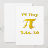 Invitation Cutie 3.14 Pi Day (Devant / Derrière)