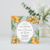 Invitation Cutie | Baby shower orange (Debout devant)