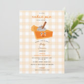 Invitation Cutie Citrouille Pie Automne Baby shower d'automne (Debout devant)
