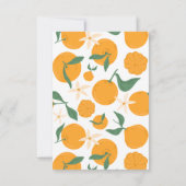 Invitation Cutie Clementine Mandarin Tangerine Bleu orange (Dos)
