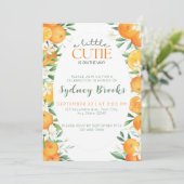 Invitation Cutie d'aquarelle Citrus sur le chemin Baby shower (Debout devant)