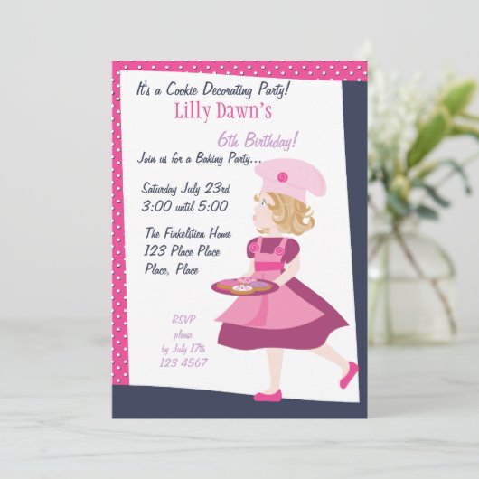 Invitation Cutie de cuisson (Debout devant)