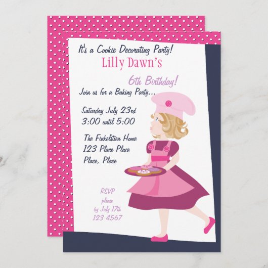 Invitation Cutie de cuisson (Devant / Derrière)