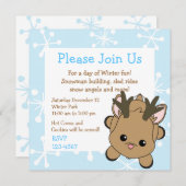Invitation Cutie Deer (Devant / Derrière)