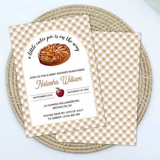 Invitation Cutie Pie Apple Pie Thanksgiving Baby shower