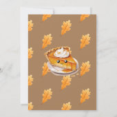 Invitation Cutie Pie Automne 1er Anniversaire Garçon Premier  (Dos)