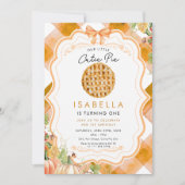 Invitation Cutie Pie Fall First 1st Birthday Thanksgiving (Devant)