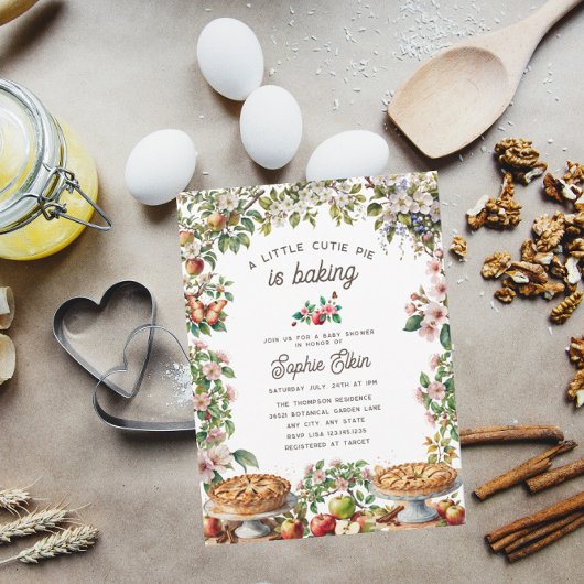 Invitation Cutie Pie | Fête de Bébé d'Automne