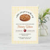 Invitation Cutie Pie Thanksgiving Baby shower automne (Debout devant)
