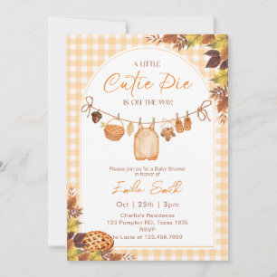 Invitation Cutie tarte est sur le chemin de l'automne baby sh