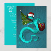 Invitation Cyan Dragon (Devant / Derrière)