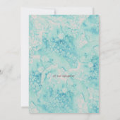 Invitation Cyan & Lavande sous le baptême de la mer (Dos)