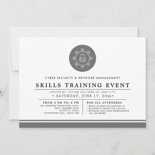 Invitation Cyber + Sécurité Réseau | Formation Événement Mini (Devant)