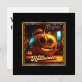 INVITATION CYBERPUNK HALLOWEEN CITROUILLE (Devant / Derrière)