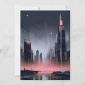 Invitation Cyberpunk Quinceanera Rose Gold/Grey ID1027 (Dos)