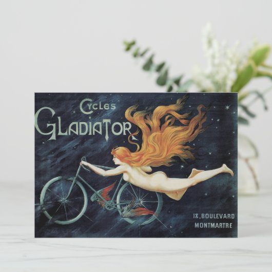 Invitation Cycles de gladiateurs, Art Nouveau Victorien Vinta (Debout devant)