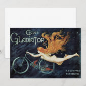 Invitation Cycles de gladiateurs, Art Nouveau Victorien Vinta (Devant / Derrière)