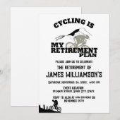 Invitation Cycling is my retirement plan retired party (Devant / Derrière)