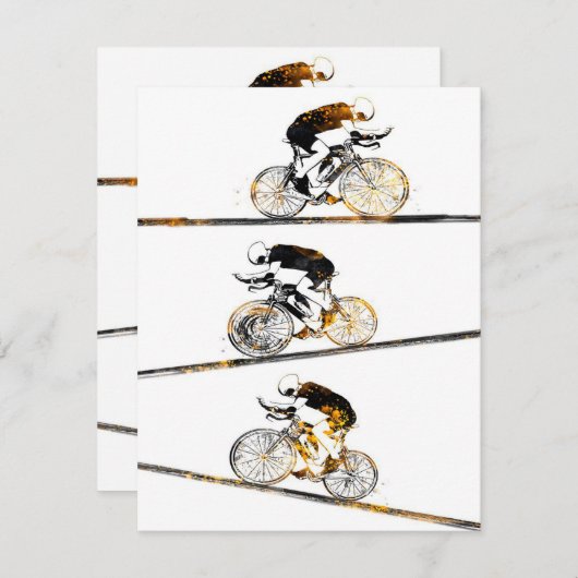 Invitation Cyclisme (Devant / Derrière)