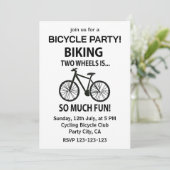 Invitation Cyclisme Vélo Cycliste Cycliste Fête à Vélo (Debout devant)