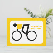 Invitation Cycliste à vélo sur mesure (Debout devant)