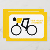 Invitation Cycliste à vélo sur mesure (Devant / Derrière)
