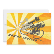 Cyclistes routiers avec Retro Sunburst Vélo Annive