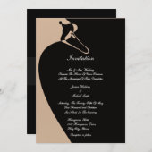 Invitation Cygne élégant (Devant / Derrière)