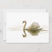 Invitation Cygne glissant sur l'eau (Devant)