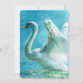 Invitation Cygne magique pendant un Mariage de douche d'été (Devant)