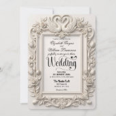 Invitation Cygnes Antique Baroque & Roses de Conte de Fées Ma (Devant)