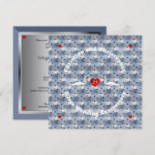 Invitation Cygnes de mariage d'argent (Devant / Derrière)