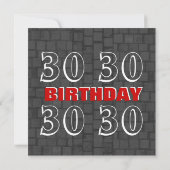 Invitation D418 Black d'argent rouge moderne (Dos)