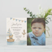 Invitation d’anniversaire nautique du capitaine av (Debout devant)