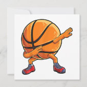 Invitation Dabbing Basketball Ball Funny Boys Hommes Femmes S (Dos)