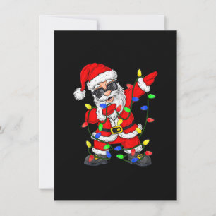 Invitation Dabbing Père Noël Arbre de Noël Lumières Garçons E