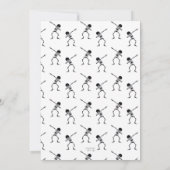 Invitation Dabbing Skeleton Halloween Joyeuse fête d'annivers (Dos)