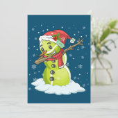 Invitation Dabbing Snowman Tennis Ball Tee Noël Noël Noël (Debout devant)