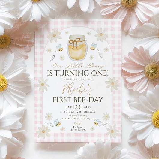 Invitation d'abeille 1er anniversaire