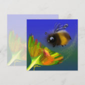 Invitation d'abeille duveteuse (Devant / Derrière)