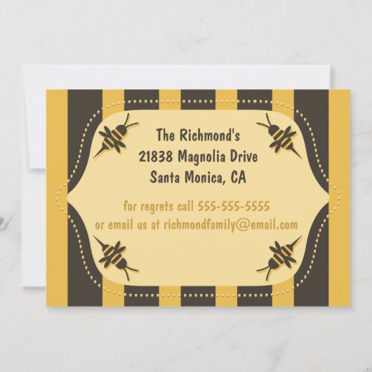Invitation d'abeilles (Dos)