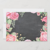 Invitation D'abord ęr rose d'invitation d'anniversaire floral (Dos)