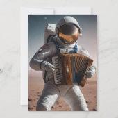 invitation d'accordéon astronaute (Devant)