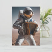 invitation d'accordéon astronaute (Debout devant)