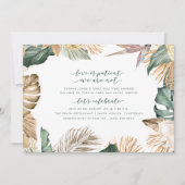 Invitation d'accueil de Mariage floral tropical (Devant)