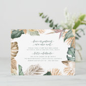Invitation d'accueil de Mariage floral tropical (Debout devant)