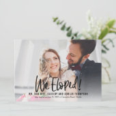 Invitation d'accueil Mariage d'écriture funky (Debout devant)