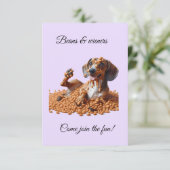Invitation Dachshund (Debout devant)