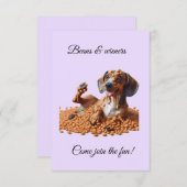 Invitation Dachshund (Devant / Derrière)