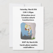 Invitation Dachshund chien escalade de roche (Dos)